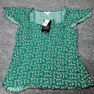 Loralette‎ Top Kata Print Colour Sweet Pea Size 16 NWT